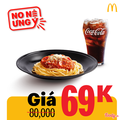 Phần Ăn Mì Ý Kèm Nước cỡ Lớn
