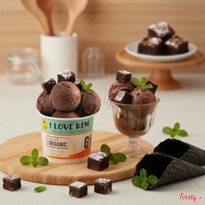 Kem Socola Bánh Brownie