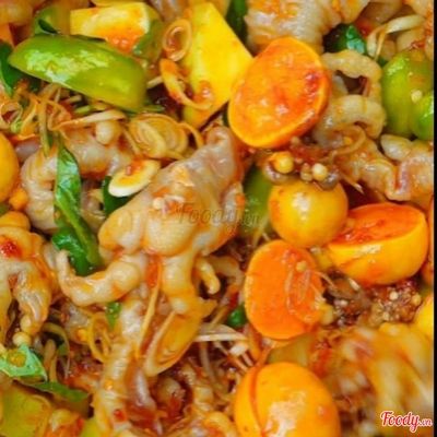 Chân Gà mix Trứng Non sốt Thái