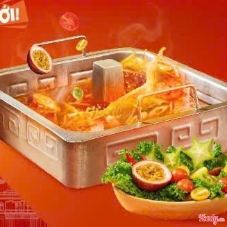 Lẩu rau củ chua cay ngũ sắc