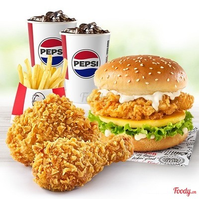 Combo Burger Gà Yo & Gà Rán
