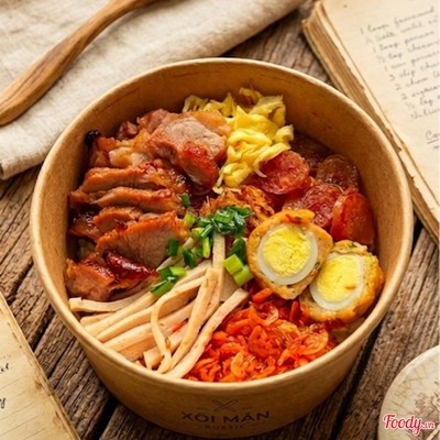 Xôi thập cẩm thịt xá xíu nướng ( lớn)