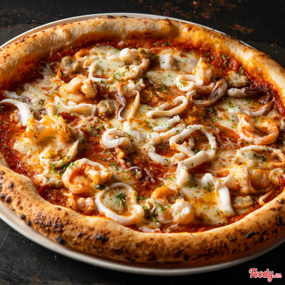 (H) Pizza Hải sản xốt cà chua cay với phô mai hun khói
