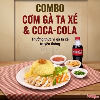 Combo Cơm Gà Ta Xé và Coca