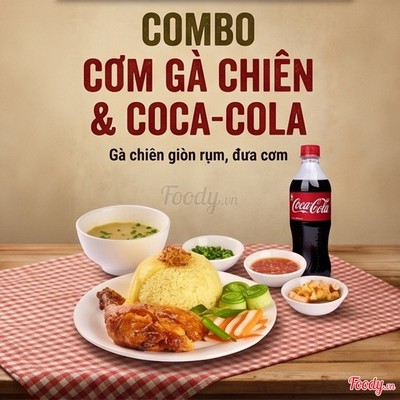 Combo Cơm Gà Chiên và Coca