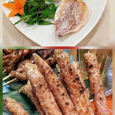 Combo 10 nem chua nướng + 2 cá mực nướng