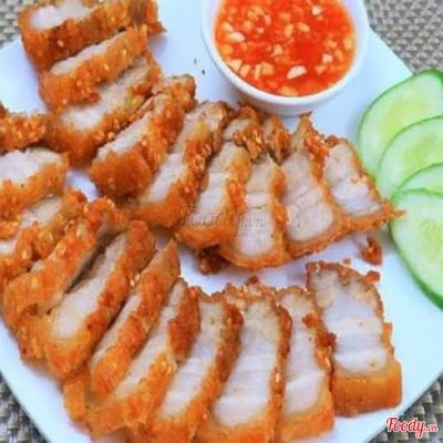 Thịt ba rọi muối sả chiên