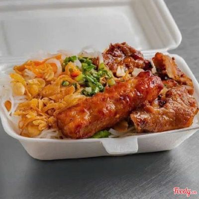 Bún Sườn Nướng + Nem Nướng
