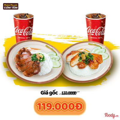Combo Coca 2 Người – (1 Sườn & 1 Gà Phi Lê & 2 Coca)