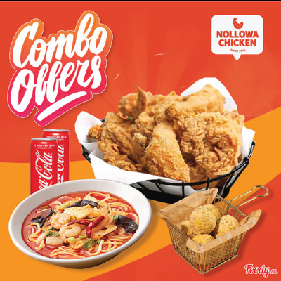 Cb 6( 1 Suất Gà + Mỳ Tương Đen/Mỳ Hải Sản + Phomai Viên + 2 Coca)