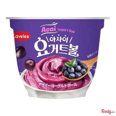 Kem sữa chua dẻo Lavelee vị quả mọng Acai Yogurt Ball 180ml