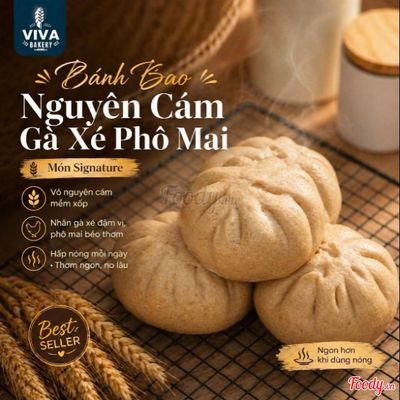 Bánh Bao Nguyên Cám Gà Xé Phô Mai