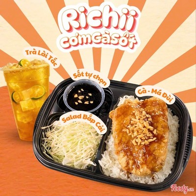 Combo Cơm Gà Sốt + Trà Lài Tắc
