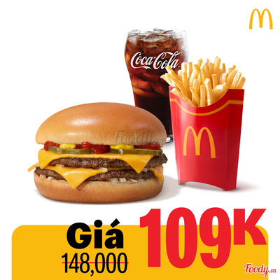 Phần Ăn Burger 2 Lớp Bò Phô Mai