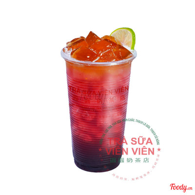 TRÀ NHO ĐỎ THẠCH GIỌT NƯỚC 紅葡萄水滴Q粿茶 (L)