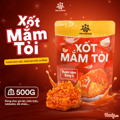 Xốt Mắm Tỏi 24h Station 500g túi zip