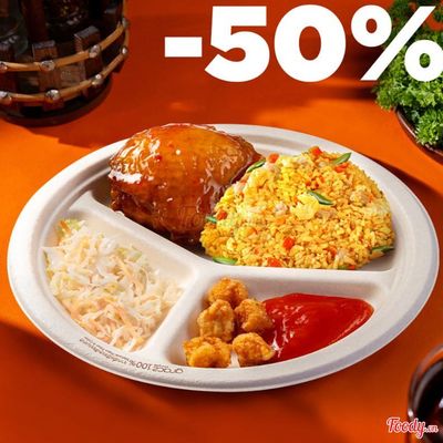 Cơm Chiên Má Đùi Phủ Xốt