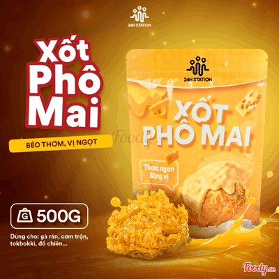 Xốt Phô Mai 24h Station 500g túi zip