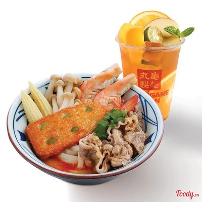 Combo Udon Creamy Tomyum Bò & Hải Sản (R) + Thức Uống