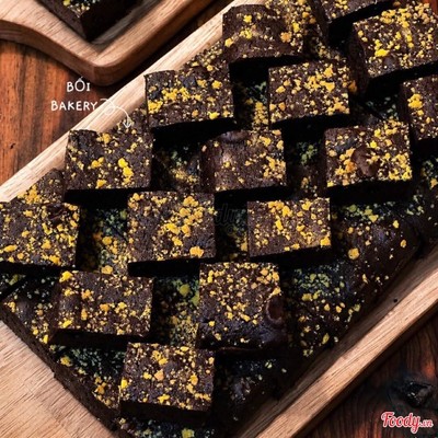 Bánh brownie trứng muối