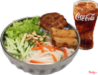 Bún Chả Giò Thịt Viên Nướng & Nước