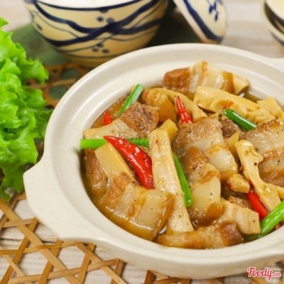 Măng kho Ba rọi+lcơm +canh