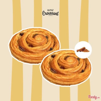 Combo 1 bánh Danish quế nho & 1 bánh Danish nho cuộn