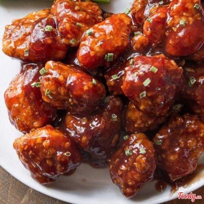 Gà viên sốt BBQ vị Hàn cayyyy