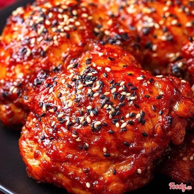 Gà pizza sốt BBQ vị Hàn cayyy