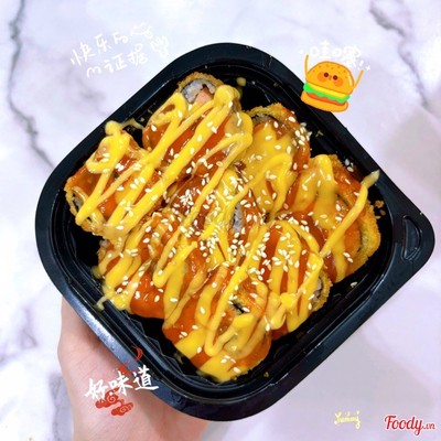Kimbap chiên sốt phô mai trứng muối