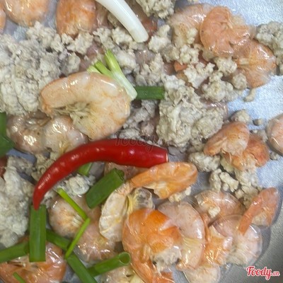 Cơm Tép Xào Thịt Xay