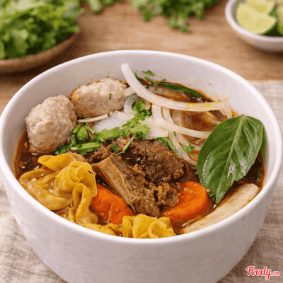TOP 8: Bò Kho Siêu No (nhiều thịt, 1 xíu mại, 2 hoành thánh chiên, 1 chả)