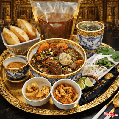 BÒ QUÍ TỘC (Full topping+hộp túi zip+khăn lạnh+trà tắc)