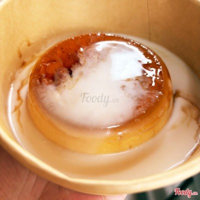 Bánh flan khổng lồ- sốt cafe cốt dừa
