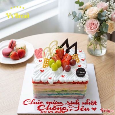 Bánh kem cầu vồng và phô mai ổ nhỏ ( Rainbow Cake R ) - 1 cái