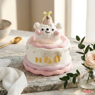 Bánh Kem Gấu trắng dễ thương 12cm
