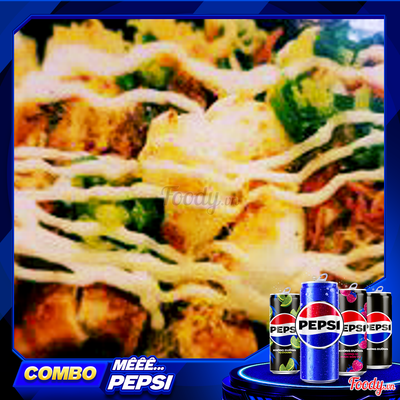 Combo Bánh mì nướng muối ớt đặc biệt nhiều đồ ăn và bánh mì + Pepsi