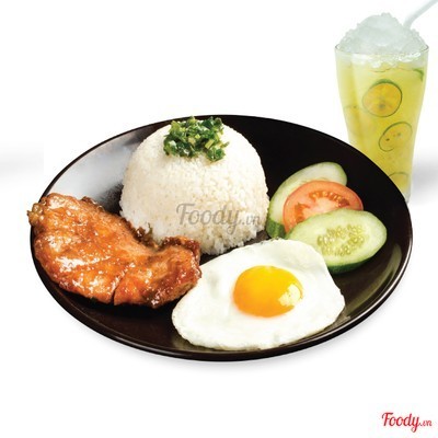 Cơm Tấm Sườn Ốp La + Thức Uống
