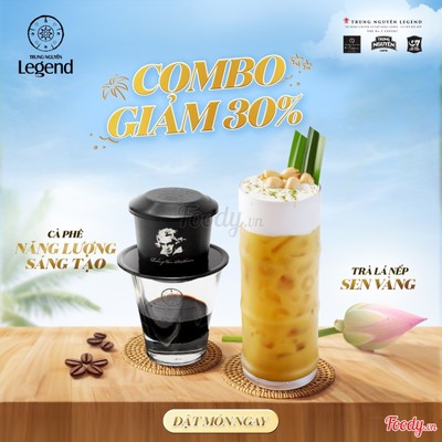 Năng Lượng Sáng Tạo Đen Đá 12oz + Trà Lá Nếp Sen Vàng
