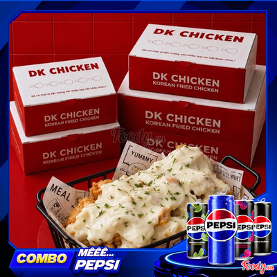GÀ SỐT KEM BƠ TỎI- GARLIC CREAM CHICKEN + Pepsi