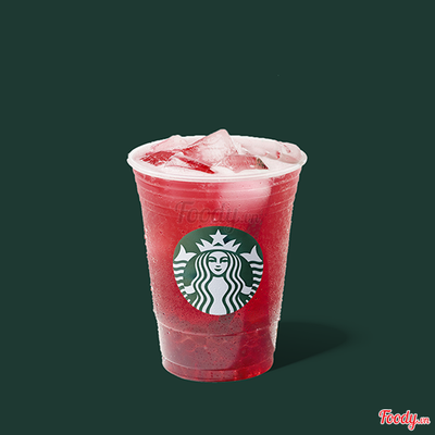 Iced Shaken Hibiscus Tea with Pomegranate Peals