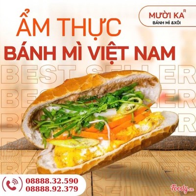 Bánh mì ốp la 2 trứng