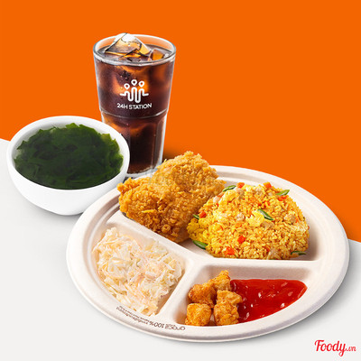 Combo Cơm Chiên Gà Không Xương Chiên Giòn
