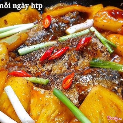 Cá Nục Kho Khóm + Cơm  + Canh