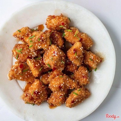 Gà viên sốt bơ tỏi