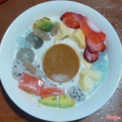 Bánh flan trái cây
