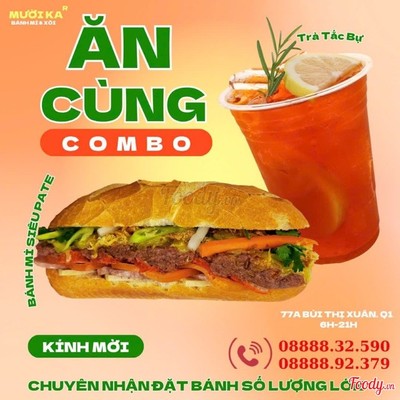 Bánh mì siêu pate TẶNG trà tắc