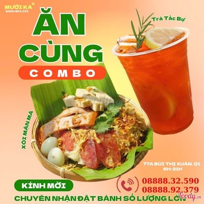 Xôi mặn siêu topping TẶNG trà tắc