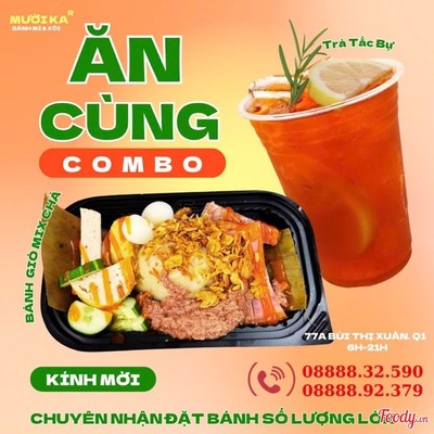 Bánh giò mix chả TẶNG trà tắc