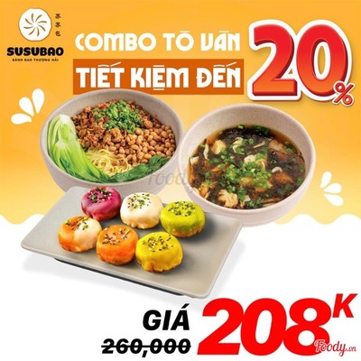 Combo Tô Vân - 1 mix 6 vị + 1 mì trộn + 1 canh hoành thánh